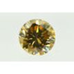 Round Cut Diamond Fancy Orangy Brown 1.58 Carat VVS2