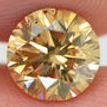 Round Cut Diamond Fancy Brownish Orange 1.63 Carat SI1