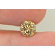 Round Diamond Fancy Orangy Brown Color Natural Certified Loose 1.49 Carat SI1