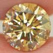 Round Diamond Fancy Orangy Brown Color Natural Certified Loose 1.49 Carat SI1
