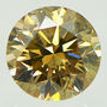 Round Cut Diamond Fancy Champagne Color SI1 Certified 2.14 Carat