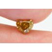 Heart Diamond Natural Fancy Brownish Orange Color 0.61 Carat VVS2