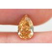 Pear Shape Diamond Fancy Orangy Brown Color 1.00 Carat GIA Certificate