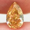 Pear Shape Diamond Fancy Orangy Brown Color 1.00 Carat GIA Certificate