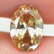 Oval Cut Diamond Fancy Yellow Brown 1.00 Carat SI1 GIA Certificate