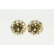Round Diamond Pair Fancy Champagne Color 0.93 TCW VS1