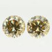 Round Diamond Pair Fancy Champagne Color 0.93 TCW VS1