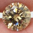 Loose Round Diamond Fancy Champagne 0.90 Carat VS2