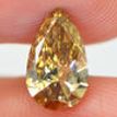 Pear Shape Diamond Natural Dark Yellowish Brown 1.01 Carat GIA Certified