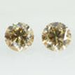 Round Diamond Pair Fancy Champagne VS1 0.91 TCW