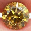 Round Cut Diamond Fancy Champagne Color 1.87 Carat 