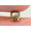 Cushion Cut Diamond Fancy Brownish Green Color 1.01 Carat VVS1