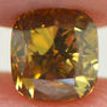 Cushion Cut Diamond Fancy Brownish Green Color 1.01 Carat VVS1