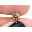 Round Diamond Certified 1.07 Carat SI1 Natural Fancy Yellowish Brown