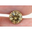Round Diamond Certified 1.07 Carat SI1 Natural Fancy Yellowish Brown