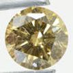 Round Diamond Certified 1.07 Carat SI1 Natural Fancy Yellowish Brown
