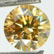 Round Cut Diamond Fancy Brownish Orange 1.63 Carat SI1