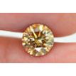 Round Cut Diamond Fancy Brownish Orange 1.63 Carat SI1