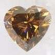 Heart Cut Diamond Natural Fancy Brown Color 1.01 Carat SI2 IGI Certificate