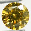 Round Diamond Fancy Orangy Brown Color SI1 1.70 Carat