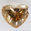 Heart Shape Natural Diamond Fancy Brown 1.01 Carat I1 IGI Certificate