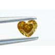 Heart Diamond Natural Fancy Brownish Orange Color 0.61 Carat VVS2