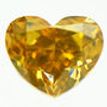 Heart Diamond Natural Fancy Brownish Orange Color 0.61 Carat VVS2