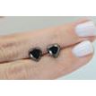 Black Heart Shape Diamond Pair 4.57 TCW