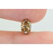 Oval Shape Diamond Fancy Yellow Brown Color 1.03 Carat SI2 GIA Certificate