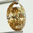 Oval Shape Diamond Fancy Yellow Brown Color 1.03 Carat SI2 GIA Certificate