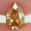 Pear Shape Diamond Fancy Brown Yellow Color 1.02 Carat Polished SI1 GIA Certificate