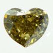 Heart Shape Diamond Fancy Yellow Brown 1.02 Carat SI2 GIA Certificate