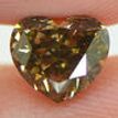 Heart Shape Diamond Fancy Yellow Brown 1.02 Carat SI2 GIA Certificate