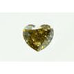 Heart Shape Diamond Fancy Yellow Brown 1.02 Carat SI2 GIA Certificate