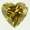 Heart Diamond Fancy Brownish Yellow Color 1 Carat SI1