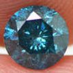Loose Blue Diamond Fancy Color Round Cut Real Certified 0.84 Carat Enhanced I1