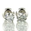 Diamond Stud Earrings Round 1.10 TCW E/F VVS2 Lab Created 14K White Gold