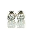 Diamond Stud Earrings Round E VVS2 Lab Created 14K White Gold 1.10 TCW IGI Certified