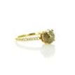 Rose Cut Round Diamond Engagement Ring 14K Yellow Gold Fancy Yellowish Gray 2.03 TCW