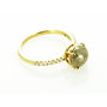 Rose Cut Round Diamond Engagement Ring 14K Yellow Gold Fancy Yellowish Gray 2.03 TCW