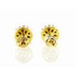 Diamond Halo Earrings Round Fancy Gray 14K Yellow Gold 1.16 TCW