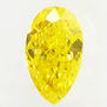 Pear Shape Diamond Fancy Yellow Color IGI Certificate 0.50 Carat VS2