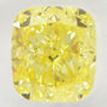 Cushion Cut Diamond Fancy Yellow Color IGI Certified 0.43 Carat SI2