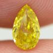 Pear Shape Diamond Fancy Yellow Color 0.38 Carat VS2