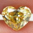 Heart Natural Diamond Fancy Yellow Color 0.80 Carat VS2