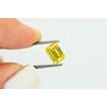 Loose Emerald Diamond Fancy Yellow 1.23 Carat SI1