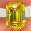 Loose Emerald Diamond Fancy Yellow 1.23 Carat SI1