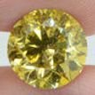 Round Cut Diamond Fancy Yellow Color 3.02 Carat SI2