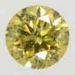 Round Cut Diamond Fancy Yellow Color 3.02 Carat SI2
