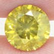 Round Cut Diamond Fancy Yellow Color 2.00 Carat SI1
